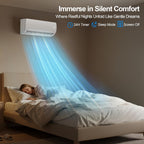 12000 BTU Mini Split AC/Heating System,19 SEER2 110/120V Energy Efficient Ductless Inverter System,Cools Up to 750 Sq.Ft with Pre-Charged Condenser,Heat Pump & Installation Kits
