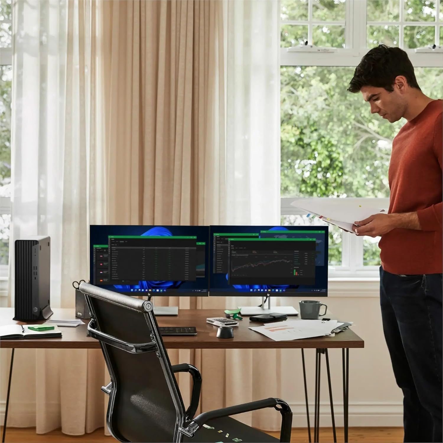 HP Desktop PC Elite SFF G9| 6-core 5GHz Ryzen-5 Processor(1.3 Times Faster Than Intel i7-1255U) | DDR5 RAM | WiFi| Bluetooth| HDMI  USB  RJ-45| Windows 11 Pro| Wired KB & Mouse (32GB RAM & 1TB SSD)