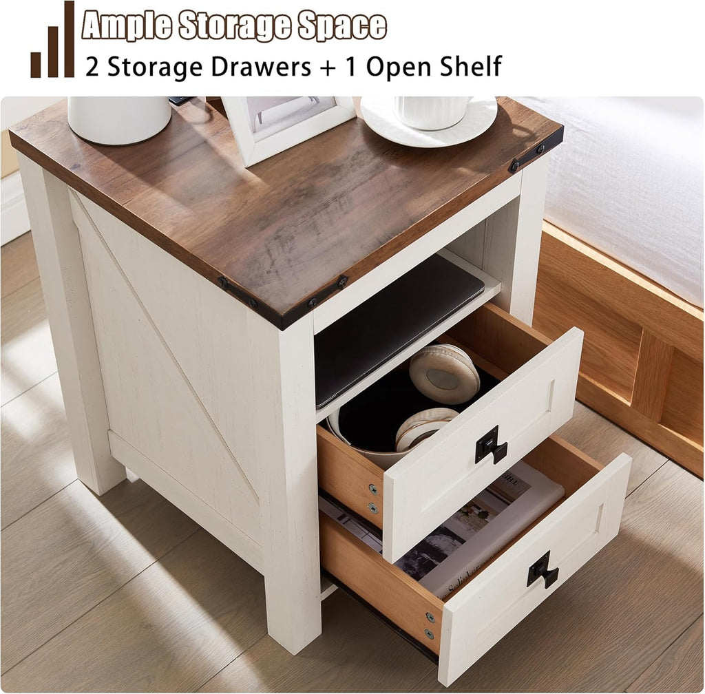 T4TREAM Farmhouse Nightstand