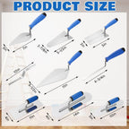 SiliFine 18 Pcs Masonry Trowel Construction Tool Kit with Tool Bag, Includes Putty Knives, Gloves Rebar Hooks, Stainless Steel Tools for Home, DIY, Concrete Masonry Work(Blue)