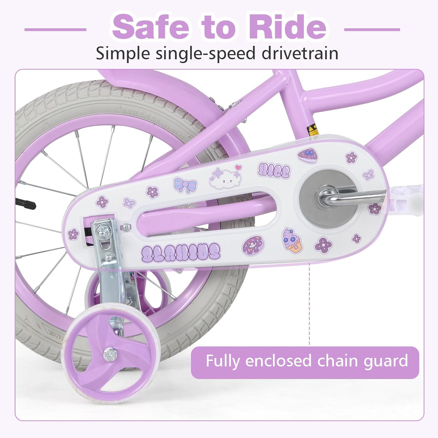 Olakids Kids Bike, 12 14 16 18 20 Inch Toddlers Bike with Doll Seat Basket Adjustable Seat and Handlebar, Handbrake and Coaster Brake, Children's Bicycle for Girls