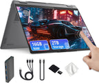 Lenovo Yoga 7i 2-in-1 16" 2K Touchscreen Laptop  Intel Core Ultra 7 256V  16GB LPDDR5X  2TB(1TB SSD&1TB Docking Station)  Intel Arc Graphics  Numeric Keypad  Copilot+ PC  Wi-Fi 7  Win 11  Gray