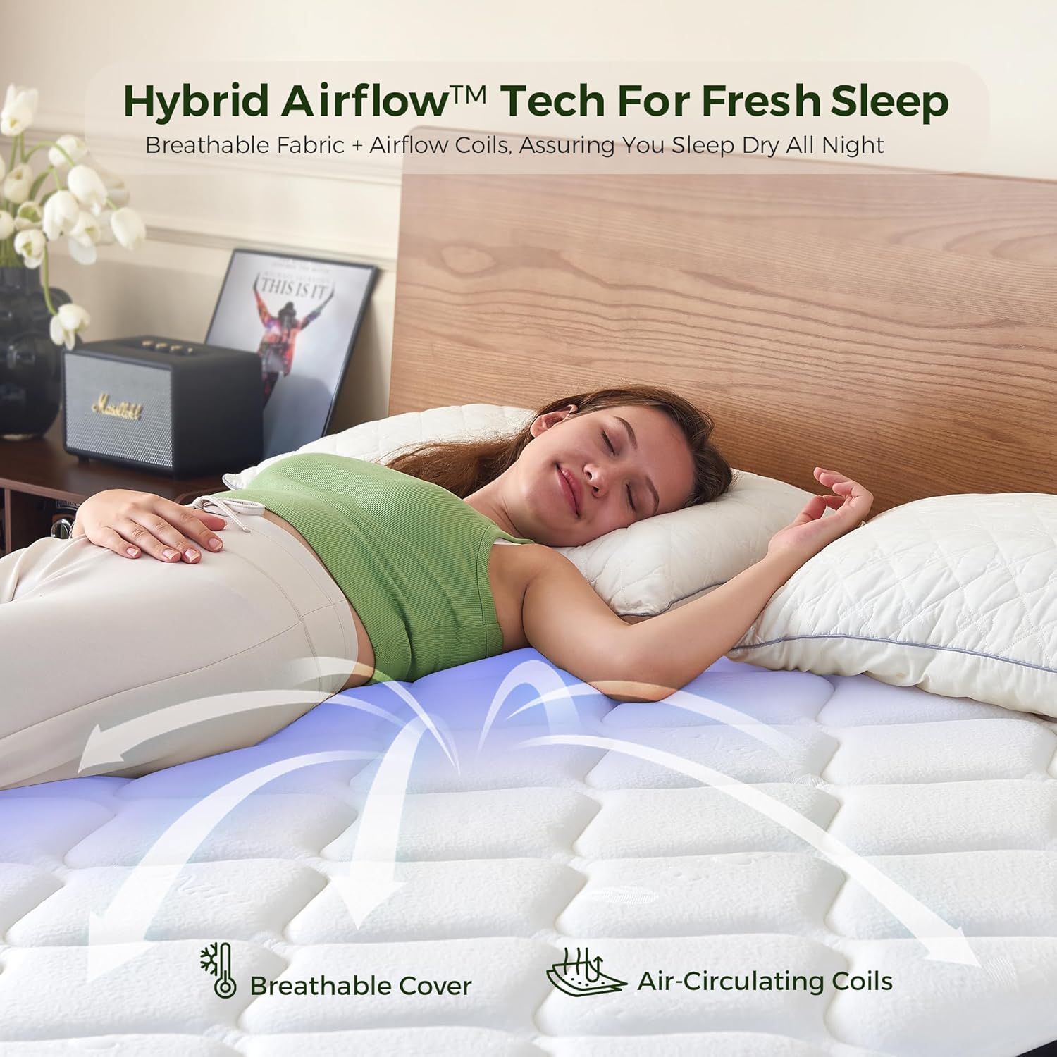 14 Inch Queen Mattress in a Box: Hybrid Medium Firm Queen Size Mattresses for Pain Relief, Memory Foam Queen Bed Mattress with Pocket Springs for Motion Isolation, Back & Side Sleepers, CertiPUR-US