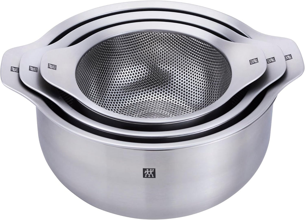 ZWILLING Prep 6-pc Brushed Stainless Steels Nesting Bowls & Strainers Set