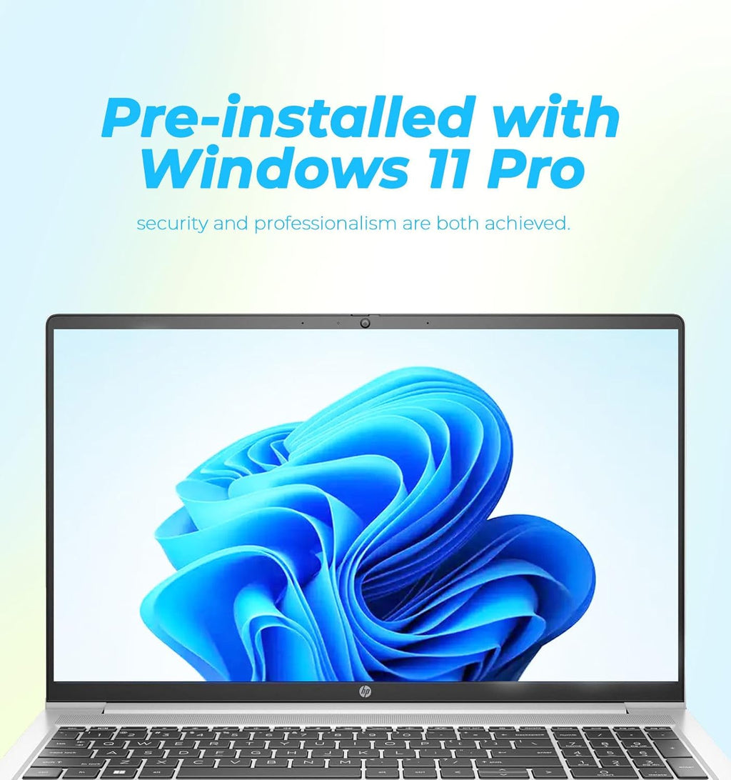 HP Latest 15.6" FHD Business Laptop  Intel Dual Core Processor Series  8GB RAM | 256GB PCIe SSD  Wi-Fi 6  Copilot AI  SD Card Reader  Win11 Pro with Office 365 for The Web  for Work&Study