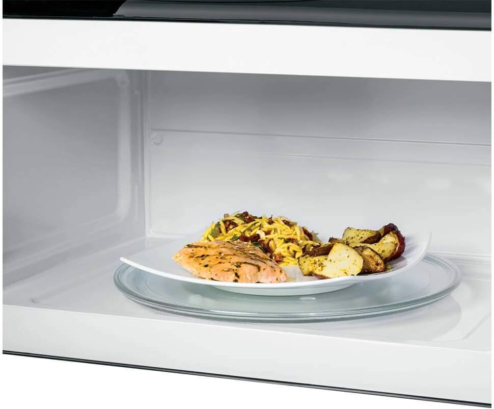 GE JVM3160RFSS 30" OTR Microwave, 1.6 cu ft, 1000W, 300 CFM Hood Vent, LED Lighting, Auto Defrost, Easy Mount Install, Stainless Steel
