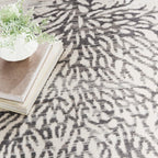Nourison Home Pompeii Ivory Grey Blue 7'10" x 9'10" Area Rug - Easy Clean, Non Shedding, Bed Room, Living Room, Dining Room, Kitchen (8' x 10')