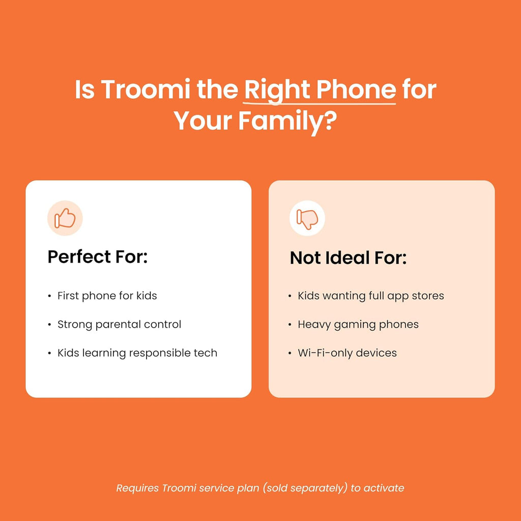 Troomi Safe Phone for Kids (Samsung Galaxy A16) – Parent-Managed Apps, GPS & Text Monitoring – Phone Purchase Only | Requires Service Plan & Activation