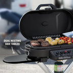 Coleman RoadTrip 285 Portable Stand-Up Propane Grill with 3 Adjustable Burners & Instastart Ignition  20 000 BTUs of Power for Outdoor Cooking  Camping  Tailgating  Grilling  BBQs  & More