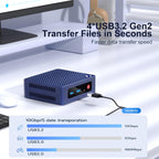 Beelink Mini PC Mini S12 N95 Intel Alder Lake-N95 (up to 3.4GHz) 12GB LPDDR5 500GB SATA3 SSD Mini Desktop Computer  Support 4K@60Hz Dual HDMI Display  2.5G LAN/USB3.2/Low-Power Home/Office Micro PC