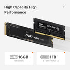 BOSGAME E4 Mini PC  Dual Gigabit LAN Ryzen 5 3550H Win 11 Pro Small Desktop Computer  16GB DDR4 RAM  1TB NVMe SSD  Triple Display  4X USB  Wi-Fi 5/BT 5.0 - Ideal for Business  Office & Home