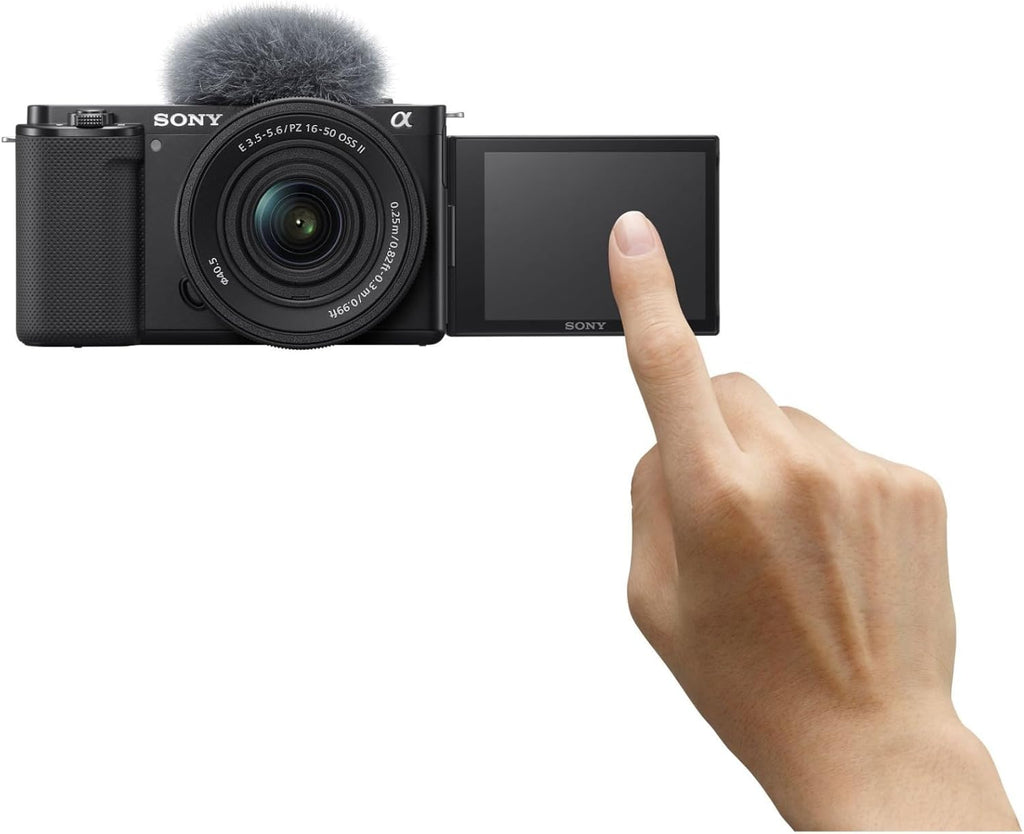 Sony Alpha ZV-E10 - APS-C Interchangeable Lens Mirrorless Vlog Camera Kit - Black  ZVE10KB