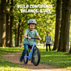 Bicystar 16 Inch Kids Balance Bike for 5-8 Year Old, No Pedals, Air Tires, Footrests, Adjustable Height for Big Boys, Girls