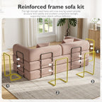 79in Convertible Sofa Bed, Corduroy Boneless Couch Bed, Futon Sleeper Sofa Pull Out Bed, Foldable Couch for Living Room Apartment, No Assembly Required