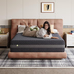 Novilla Queen Mattress 12 Inch, Queen Gel Memory Foam Mattress for Spinal Alignment, Responsive Support & Refreshing Sleep Comfort, with Green Tea-Infused Foam, Medium Firm, Mattresses in a Box