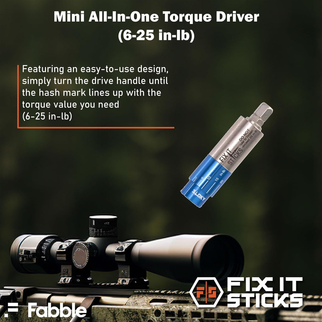 Fix It Sticks 15-65 Inch Lbs All-in-One Torque Driver Bundles with Fix It Sticks 6-25 Inch Lbs Mini All-in-One Torque Driver + Cloth