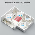 ILIFE A12 Pro Robot Vacuum and Mop Combo, Self Emptying Station for 60 Days, LiDAR Navigation, Home Mapping, No-Go Zones, 2.4G WiFi/App/Alexa/Remote Control, for Hard Floors, 110V