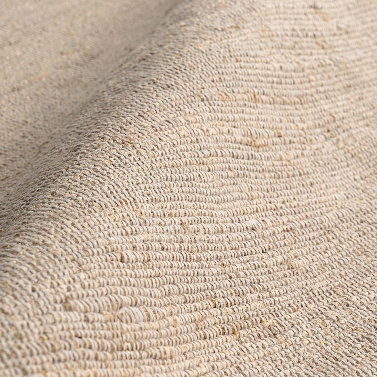 nuLOOM 9x12 Elfriede Jute & Cotton Hand Woven Area Rug, Natural, Solid Rustic Farmhouse Style, Weaved Design, Natural Fiber, For Bedroom, Living Room, Dining Room, Hallway, Office, Entryway