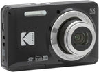Kodak PIXPRO Friendly Zoom FZ55 Digital Camera (Black) Bundle with 32GB SD Card  Camera Case  and Battery Travel Charger (4 Items)