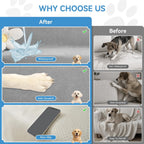 Deep Dream Sectional Couch Covers, 2 Pieces 100% Waterproof L Shaped Sofa Cover, Non Slip Couch Cover for Dogs Cats Washable, Pet Friendly Sofa Slipcovers Furniture Protector (XX-Large, Light Grey)