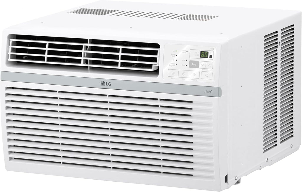 LG LW1024RSMX Window Conditioner, Wi-Fi Enabled w/Remote, 450 Sq.Ft, 4-Way Air Deflection, 3 Cooling and Fan Speeds, 115V, 10,000 BTU, White
