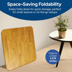 Stakmore Classic Straight Edge Square Folding Card Table 32x32 - No Assembly Wooden Foldable Card Table, Bridge, Board Game, Steel Mechanism, Folding Legs, Space-Saving, Oak Frame