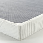 Zinus Victor 4 Inch Quick Lock Box Spring / Mattress Foundation / Built-to-Last Metal Structure / Low Profile / Easy Assembly, King, White