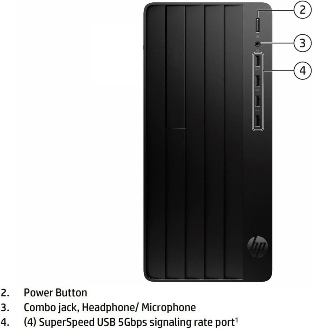 HP Desktop Computers Tower PC for Home and Business  Intel 14-Core i5-13500  32GB DDR4 RAM  1TB PCIe SSD  UHD Graphics 770  WiFi 6  Bluetooth 5.3  RJ-45  HDMI  VGA  Keyboard and Mouse  Windows 11