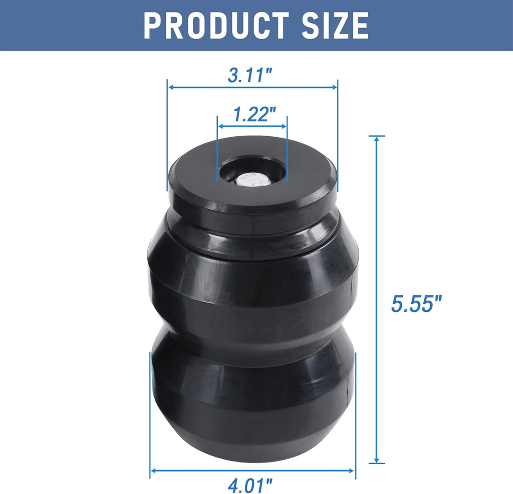 DICMIC Rear Suspension Rubber Helper Spring Kit Compatible with 2009-2021 Dodge Ram 1500 2WD/4WD Replace# DR1500DQ