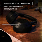 Sony ULT WEAR Over-Ear Noise Canceling Bluetooth Headphones with Alexa Built-in  Comfortable Design  30-Hour Battery  Massive Bass  & Signature Noise Canceling Found in 1000X Series  Off White