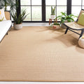 SAFAVIEH Area Rug 9x12 - Natural Fiber Collection - Large - Maize & Linen Color, Sisal, Woven Design with Border (NF141B)