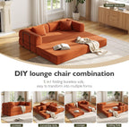 79in Convertible Sofa Bed, Corduroy Boneless Couch Bed, Futon Sleeper Sofa Pull Out Bed, Foldable Couch for Living Room Apartment, No Assembly Required