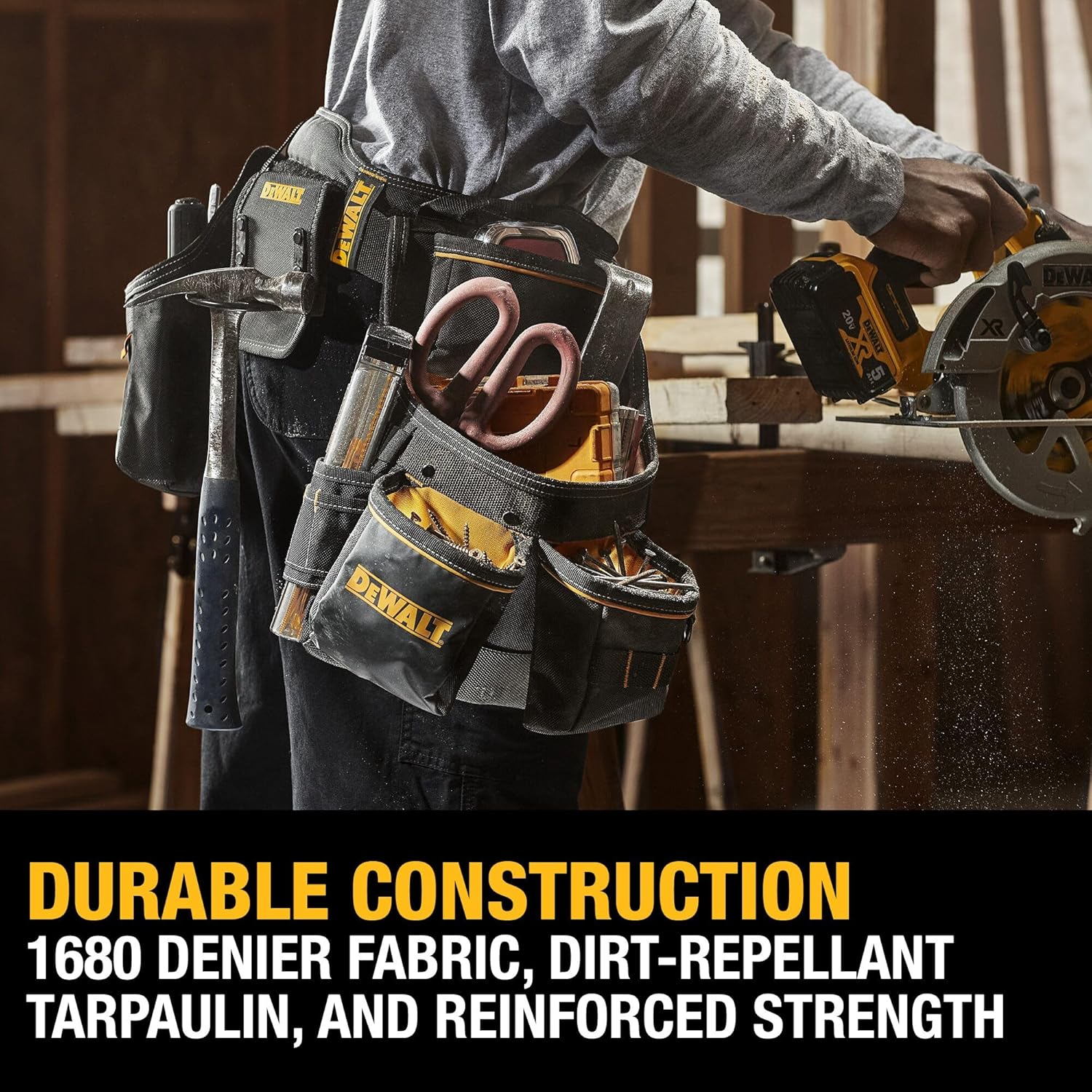 DEWALT Tool Belt, Durable, 26 Pocket Professional Belt (DWST540601)