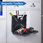 Magnetic Toolbox, Magnetic Laptop Stand Portable Workstation with Magnets, Rated at 45 Pounds Hands-Free Utility Shelf for Attaches to Flat Steel Surface HVAC, Trucks, Walls, Poles etc