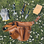 Leather Garden Tool Belt - Gardening gifts for women- Utility belt - Garden Tools Organizer Holster Pouch -Gift for Gardeners and Florists