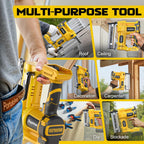 Cordless 2" Brad Nailer Compatible with Dewalt 20V Battery (No Battery), 2-in-1 Electric Nail Gun/Staple Gun, 18 Gauge Nail Gun Battery Powered with 1000 Nails for Wood Carpentry, 7.2LB