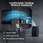 TURBRO 14,000 BTU Smart WiFi Portable Air Conditioner, Cooling up to 600 Sq Ft, 3 in 1 Functions, with Remote, Supports Alexa Control, Greenland