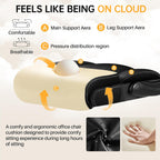 Office Chair, Executive Big and Tall Leather Desk Chairs with Footrest, Ergonomic Breathable Computer Chair with Adjustable High Back, Lumbar Support Swivel PC Chairs with Rocking Function