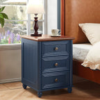 Farmhouse Dressers and Night Stand Set of 3, Wood 45''Tall Dresser and 18'' Chest of Drawers, Roman Column 3 Drawers Nightstand Set of 2, Bedroom Furniture Dresser Suites for Living Room, Hallway Home
