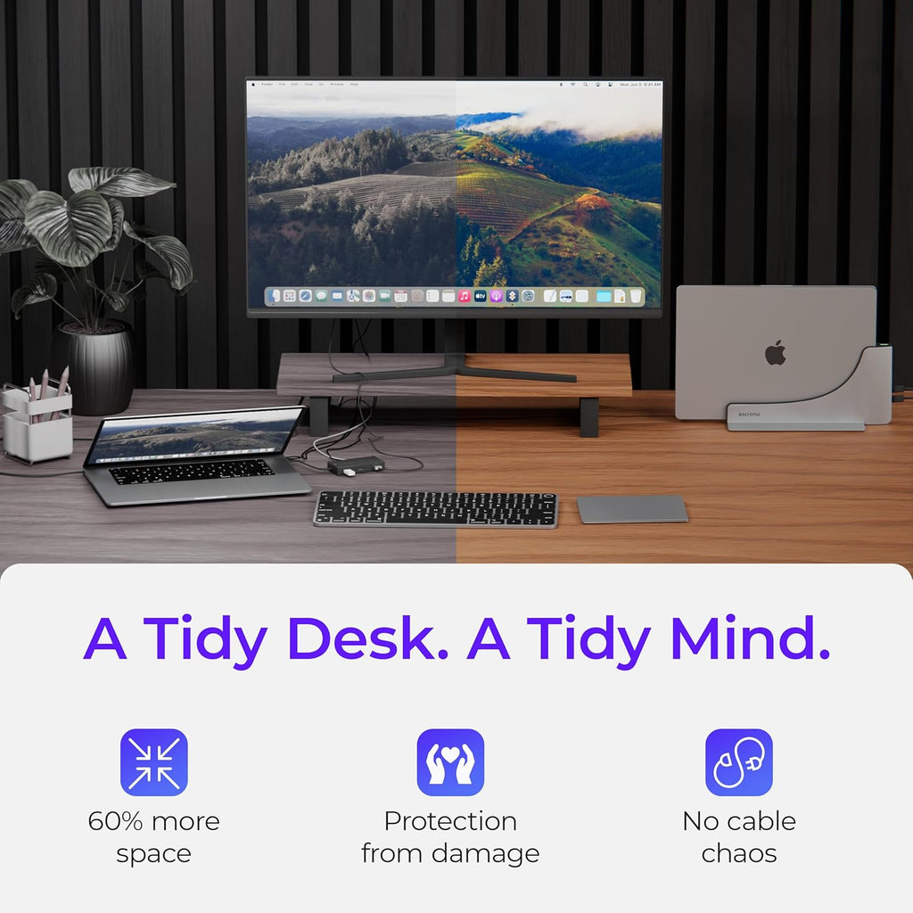 Dock for 14" Apple MacBook Pro - Docking Station - Connect Dual Displays w/Two Thunderbolt 4 USB-C Ports - Mac Docking Station Hub for MacBook Pro 14" (M1 M2 M3 M4 Base/Pro/Max M5 2021-2025)
