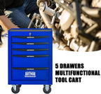 5 Drawers Tool Cart on Wheels, Multifunctional Rolling Tool Box, Drawers Rolling Trolley Organizer Tools Storage Chest for Warehouse,Garage,Workshop,Repair Shop (5 Drawers-30.5"H)