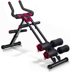Foldable Ab Workout Machine for Home Gym – Adjustable Core & Waist Trainer for Women, Full Body Abdominal Exercise Equipment with Resistance Bands & LCD Display