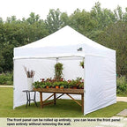Eurmax USA 10 x 10 Pop up Canopy Commercial Tent Outdoor Instant Canopies Party Shelter with 4 Full Zippered Walls and Roller Bag Bonus Sand Bags(Red)