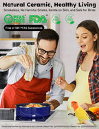 Pro DUXANO 12PC Pots and Pans Set&Hybrid 3-Ply Stainless Steel Skillet, High Heat Sear&Fry, 2-Layer Ceramic Nonstick Induction Cookware, 9H Scratch-Resistant&Anti-Warp,PFAS Free,All Cooktop/Dishwasher
