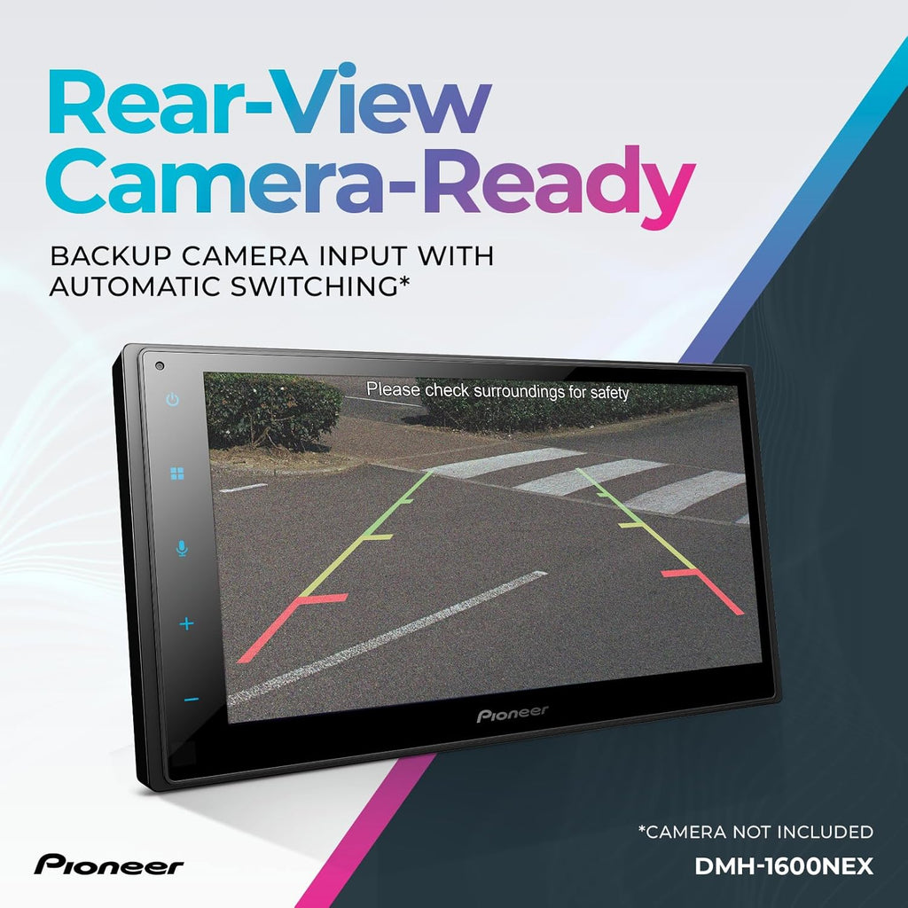 Pioneer DMH-1600NEX 6.8" Double-Din Digital Multimedia Receiver - Built in Bluetooth  Wired Apple CarPlay and Android Auto  Touchscreen  Rear Camera Input