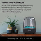 Bluetooth Home Speaker Superior Sound Quality 锟斤拷 5 Diamond Effect Light Themes Made from Recycled Materials