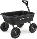 7GCG-NF Heavy-Duty Poly Dump Garden Cart with No-Flat Tires, 7 Cubic Feet, 1200-Pound Capacity, Black, Amazon Exclusive