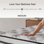 Signature Design by Ashley Full Size Chime 10 Inch Medium Firm Hybrid Mattress with Cooling Gel Memory Foam for Pressure Relief, Fiberglass Free, Mattress In A Box
