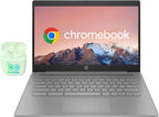HP Chromebook 14" Business & Student Laptop Computer  4GB RAM 576GB Storage (64GB eMMC + 512GB Docking Station)  4-Cores Intel Celeron  HD Webcam  Long Battery Life  Chrome OS  PLUSERA Earphones