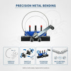 Manual Roller Bender For Steel Plate and Sheet Metal - Tube Bender, Rebar Bender, Fender Roller Tool, Screen Roller Tool, Rolling Machine - Ideal for Industrial, DIY, and Home Decoration Projects